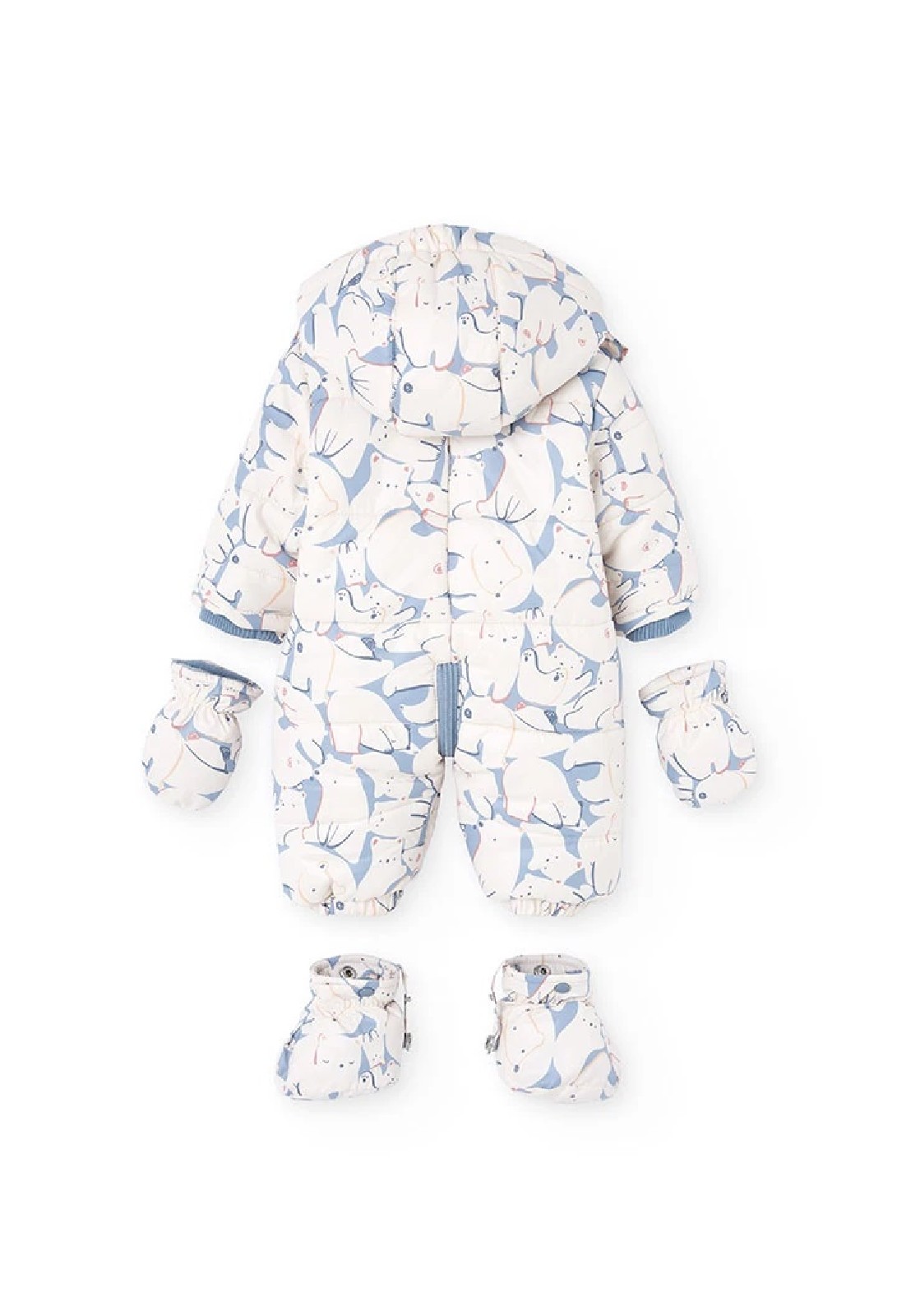 BOBOLI Tuta tecnica eskimo neonato animali blu 142004 STAMPATO - immagine 5