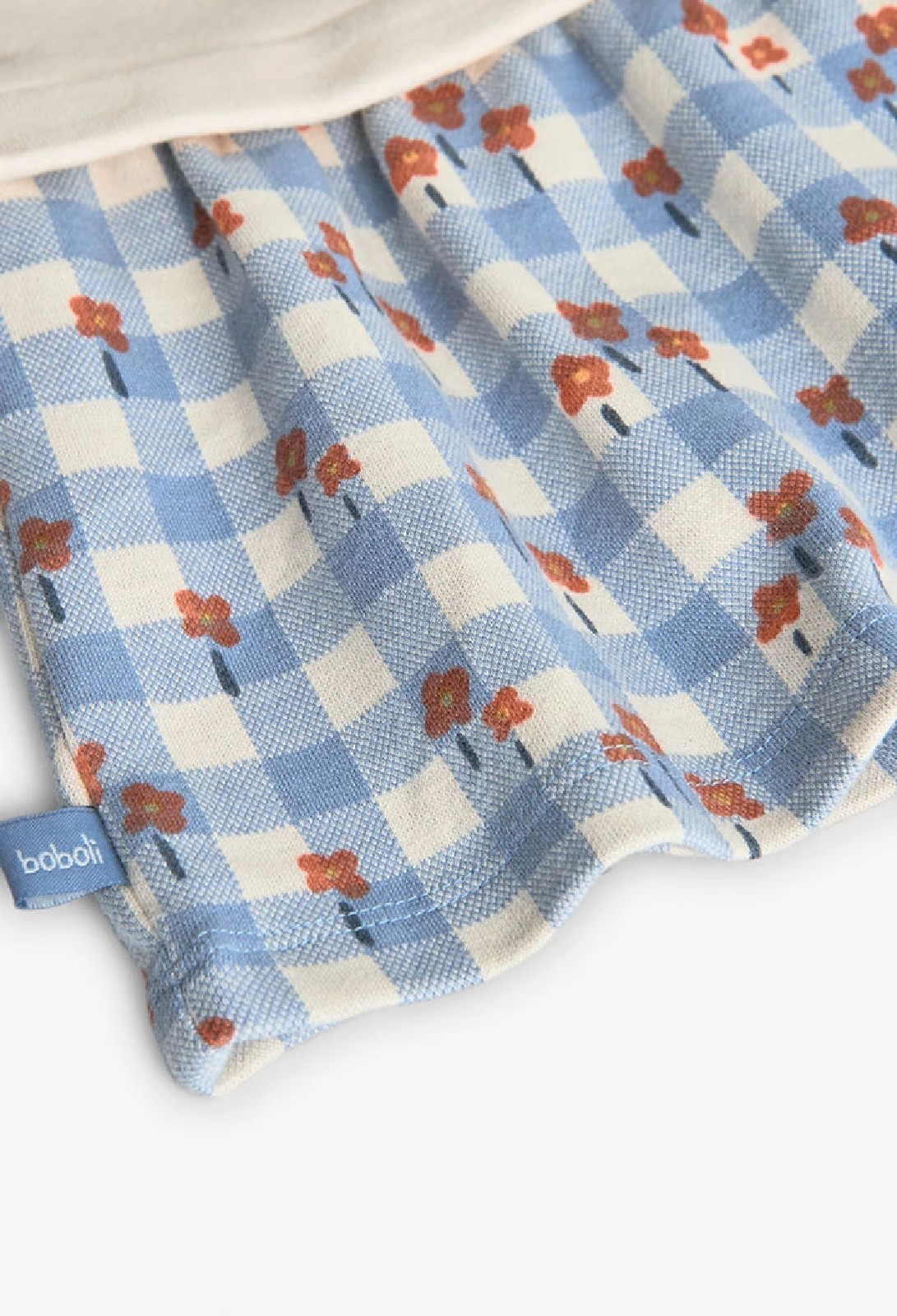 BOBOLI Abito panna e fantasia quadri 112015 ECRU - immagine 3