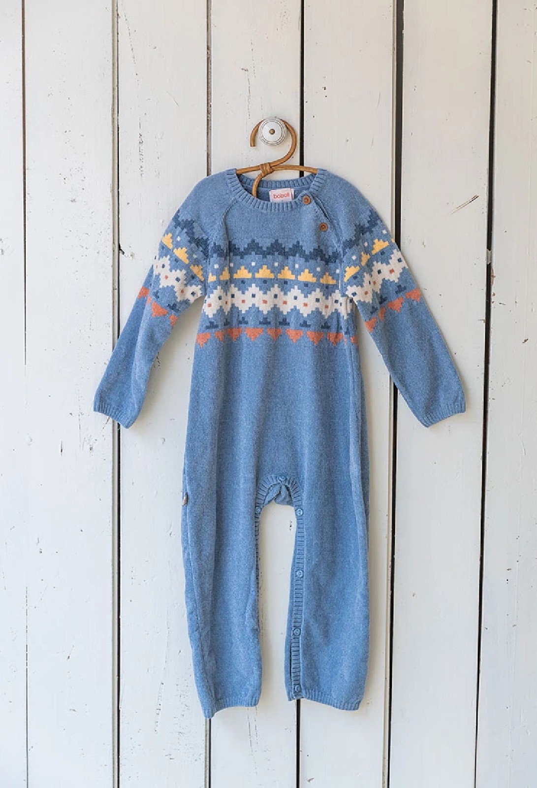 BOBOLI Pagliaccetto per neonato in maglia grigia BRUMA - immagine 5