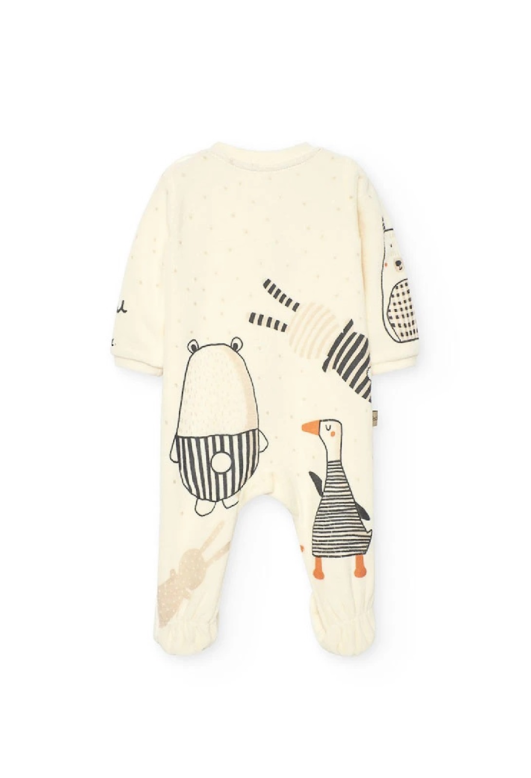 BOBOLI Pagliaccetto neonato in maglia bianca con animali 122094 OFF WHITE - immagine 4