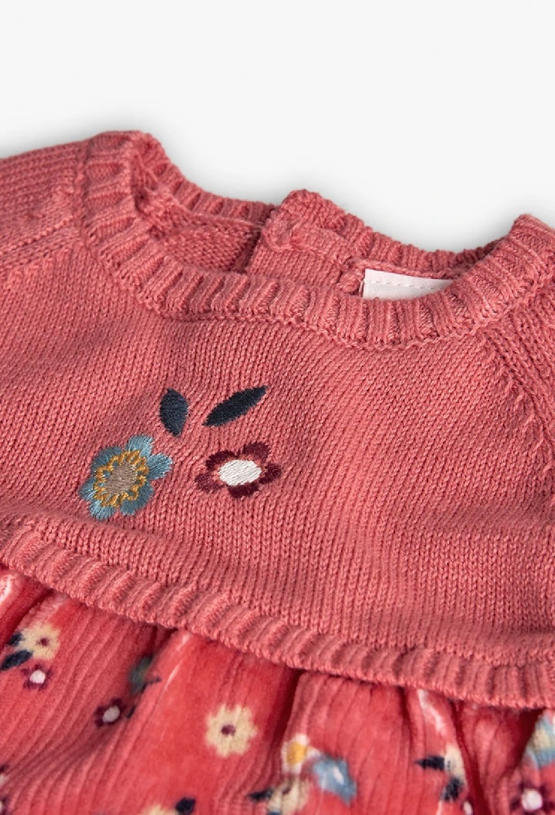 BOBOLI Abito rosa con fiori per neonati 132040 CORALLO - immagine 3