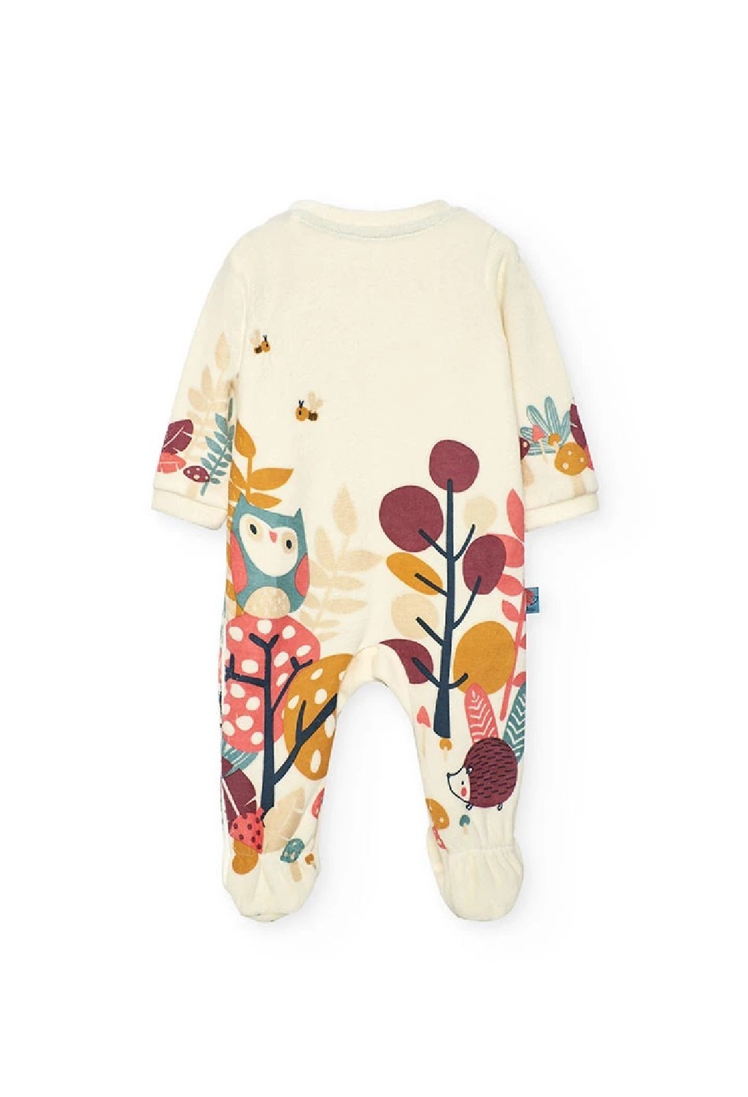 BOBOLI Tutina neonato in caldo cotone bianca con animali 132084 OFF WHITE - immagine 4