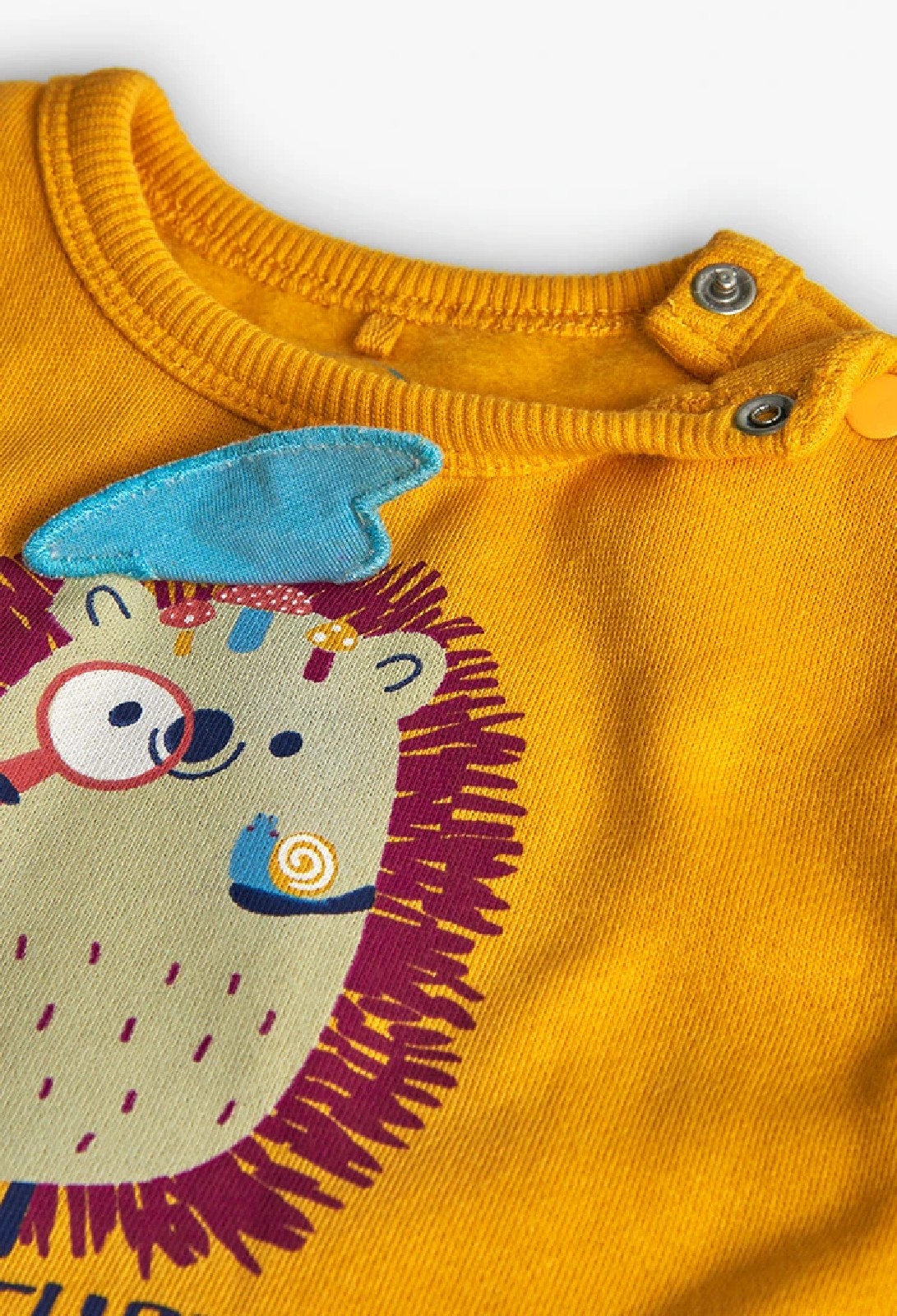 BOBOLI Felpa neonato in pelfa gialla MOSTARDA - immagine 4