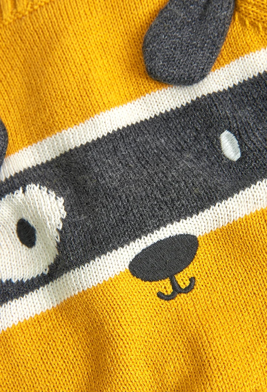 BOBOLI completo maglia e pantalone per neonato ocra - immagine 3