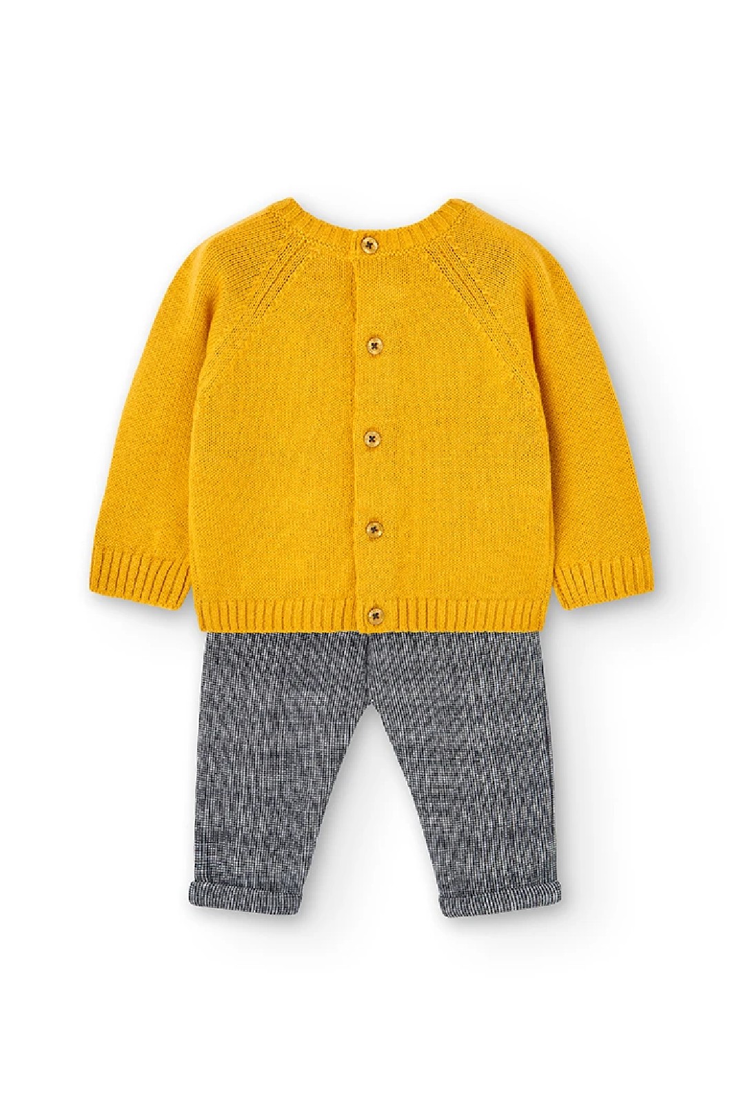 BOBOLI completo maglia e pantalone per neonato ocra - immagine 8