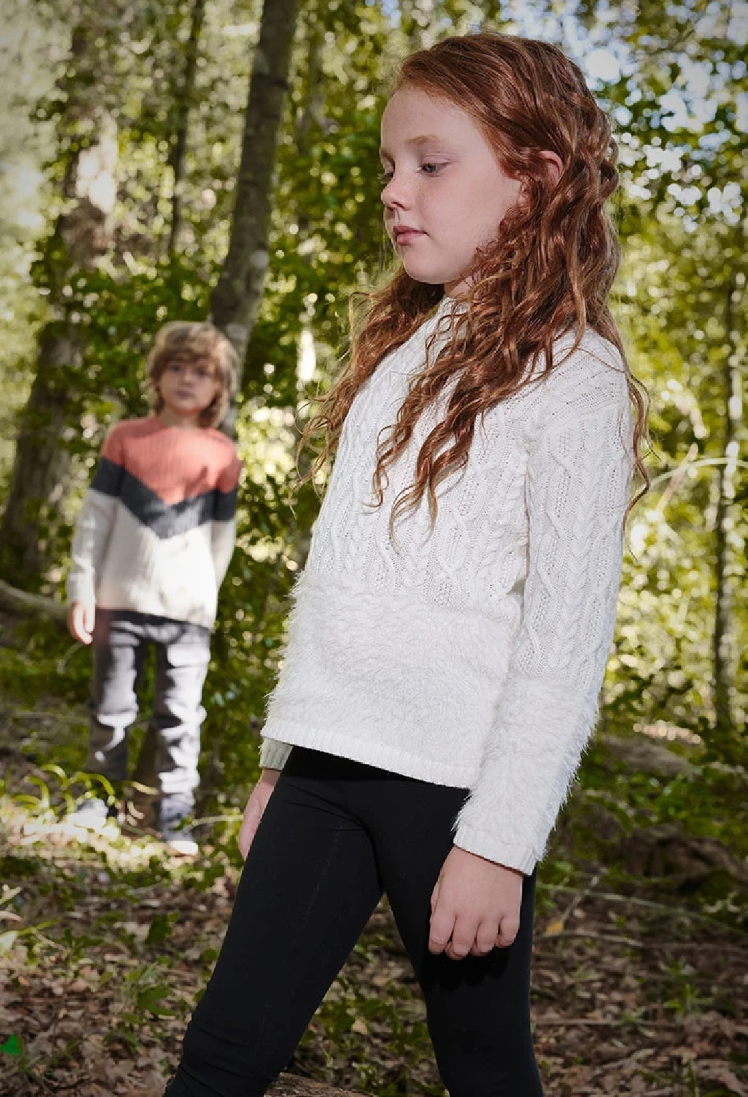 BOBOLI Maglione bianco per bambina in maglia OFF WHITE - immagine 5