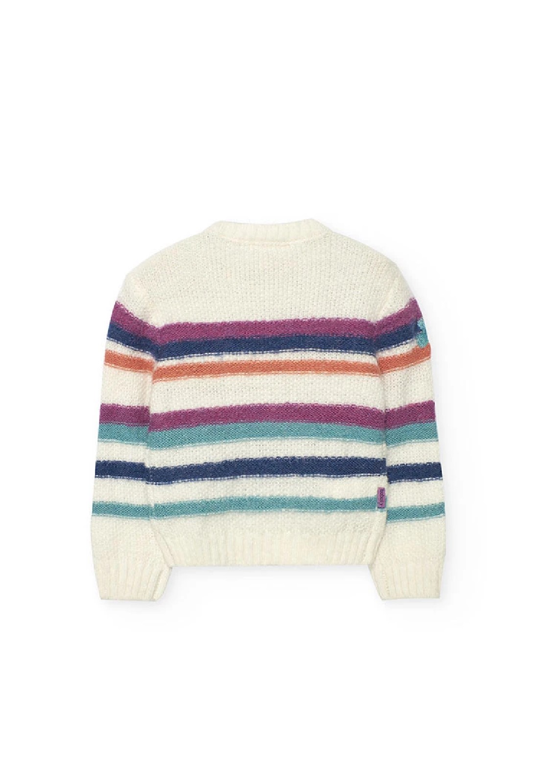 BOBOLI Maglione bambina bianco con fiori OFF WHITE - immagine 5