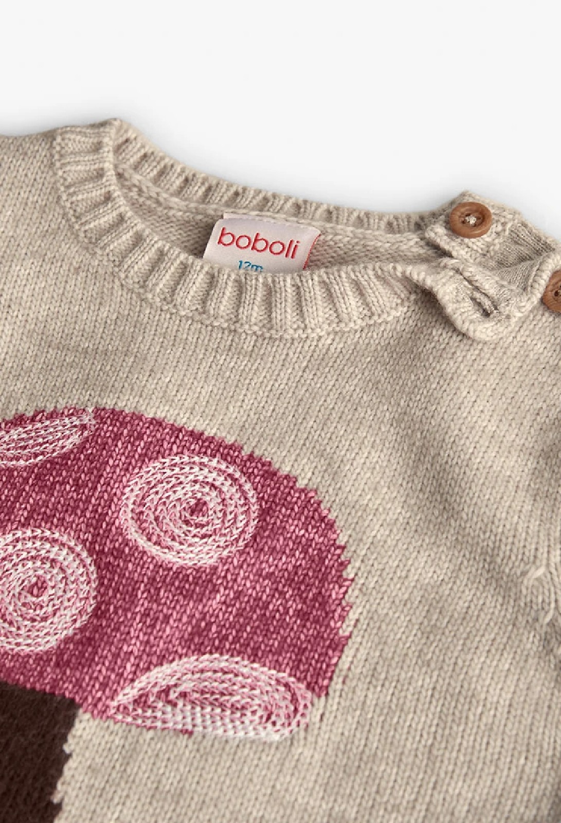 BOBOLI Maglione bambina beige stampato - immagine 4
