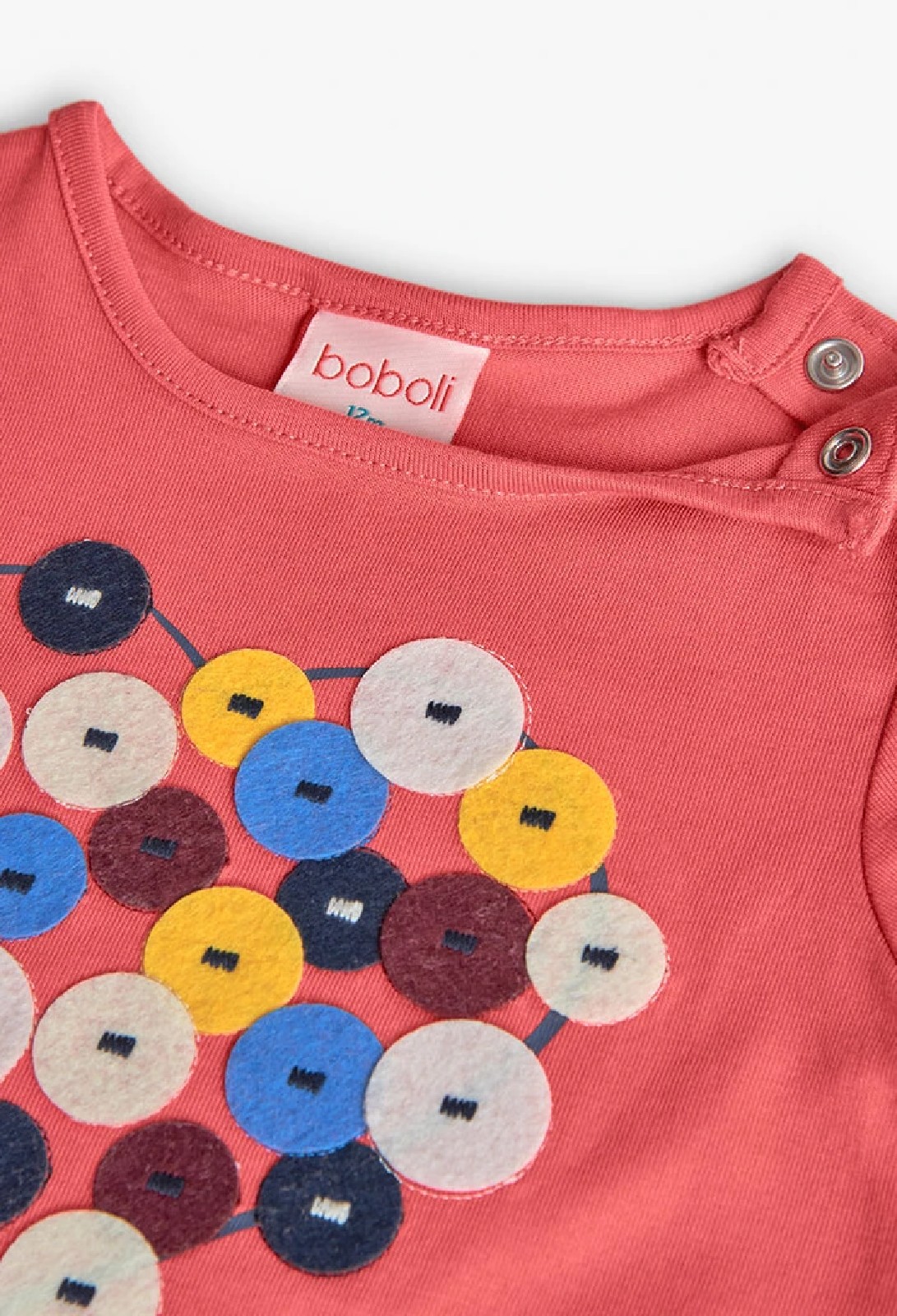 BOBOLI Maglietta bambina in cotone rosa 240008 CORALLO - immagine 4