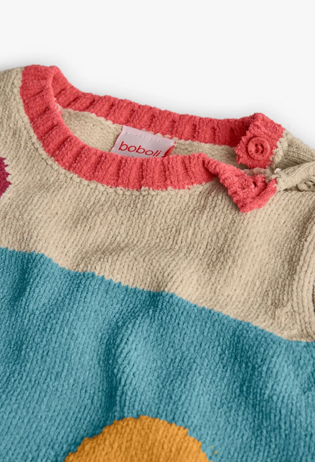 BOBOLI Maglione bambina in maglia beige CREMA - immagine 3