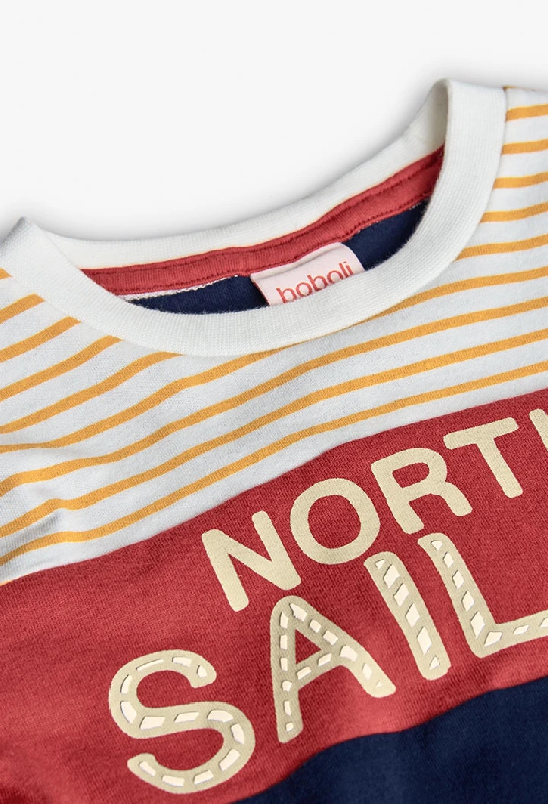 BOBOLI Maglietta bambino blu navy rigata 322096 MARINAIO - immagine 4