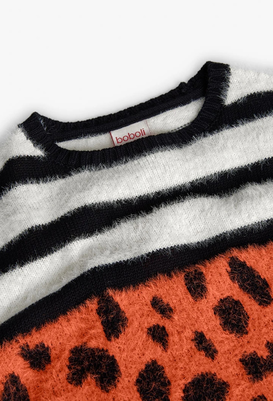 BOBOLI Maglia bambina stampa animalier SALMONE - immagine 3