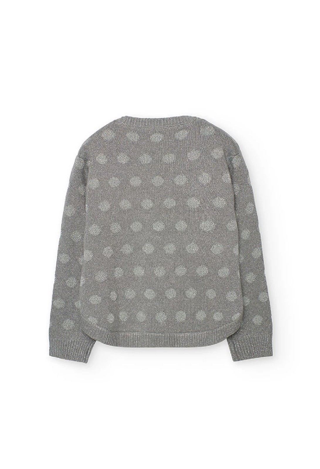 BOBOLI Maglia bambina grigia a pois ANTRACITE - immagine 4