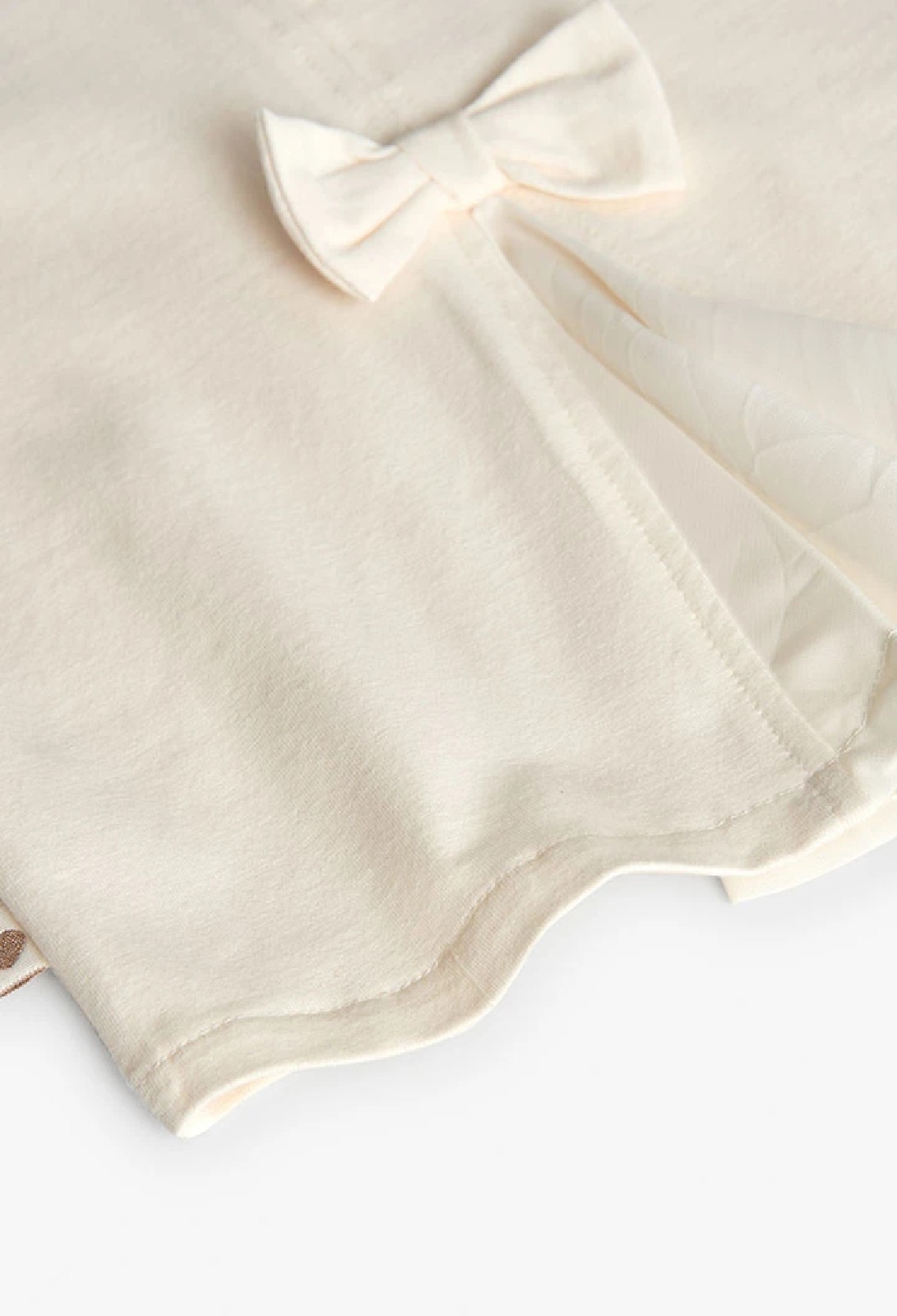 BOBOLI Maglietta bambina in maglia grezza con cuore Avorio - immagine 5