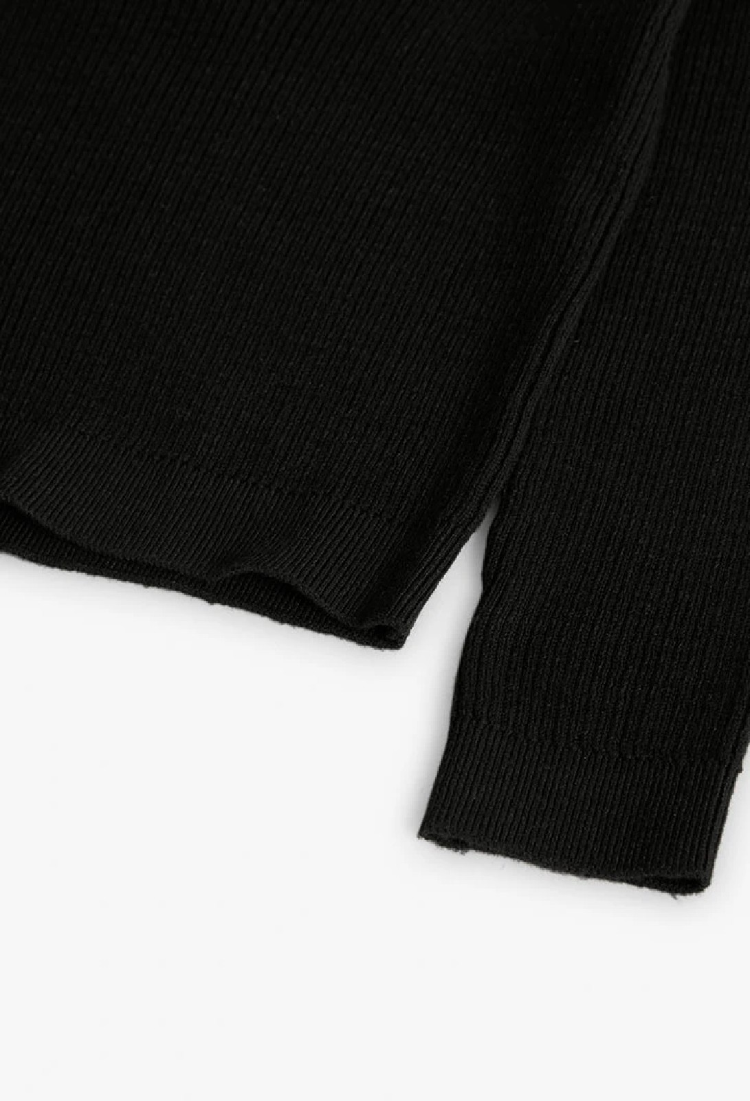 BOBOLI Maglione da bambina in maglia nera con fiocco NERO - immagine 3