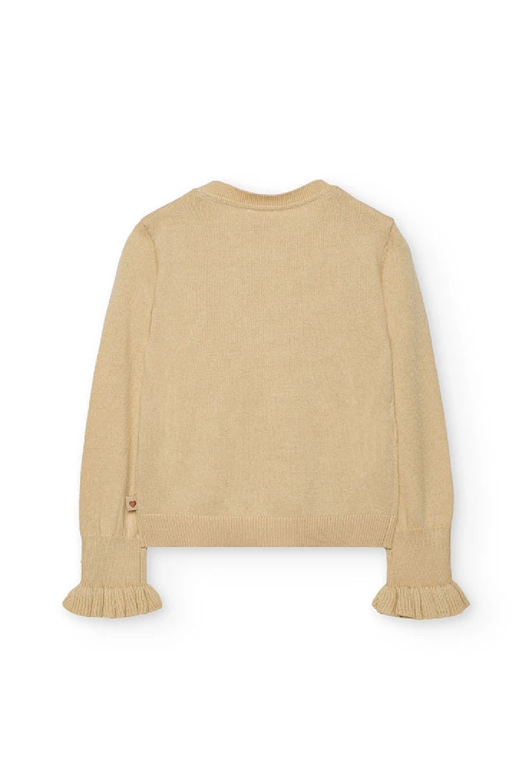 BOBOLI Maglione bambina beige con cuori lavorato a maglia CREMA - immagine 5