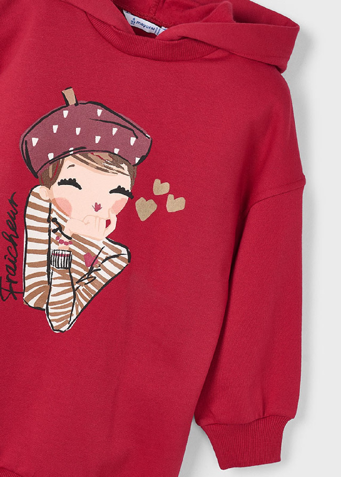 MAYORAL Vestito felpa cappuccio bambina 4928 ROSSO - immagine 5