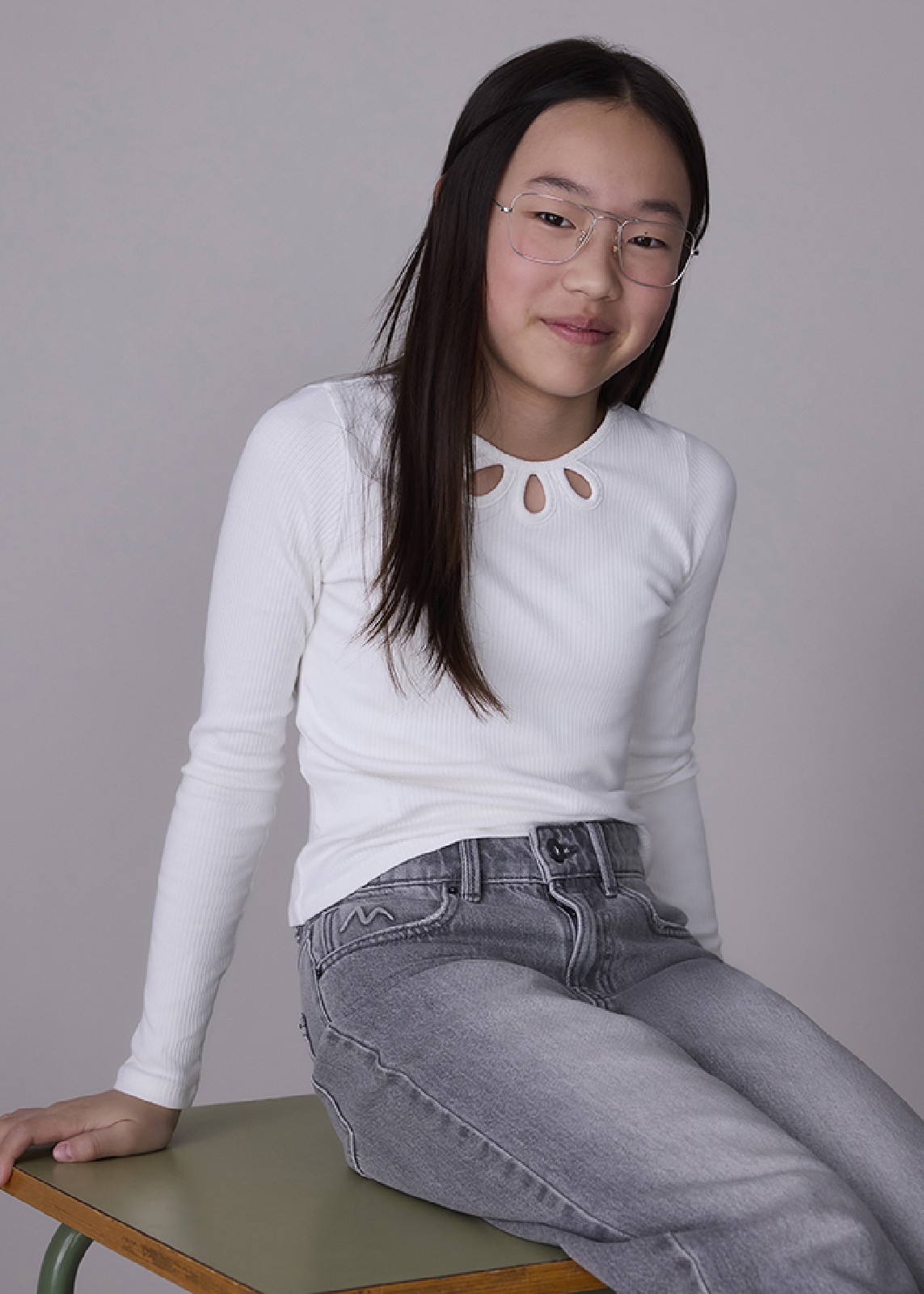 MAYORAL Maglietta costine ragazza panna - immagine 4