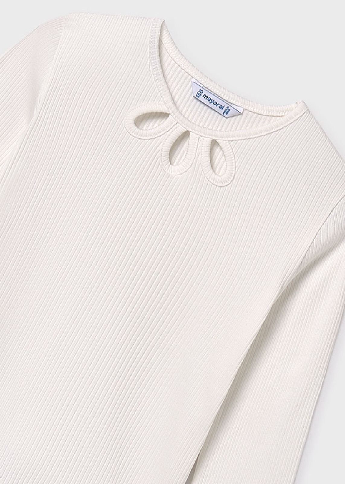 MAYORAL Maglietta costine ragazza panna - immagine 5