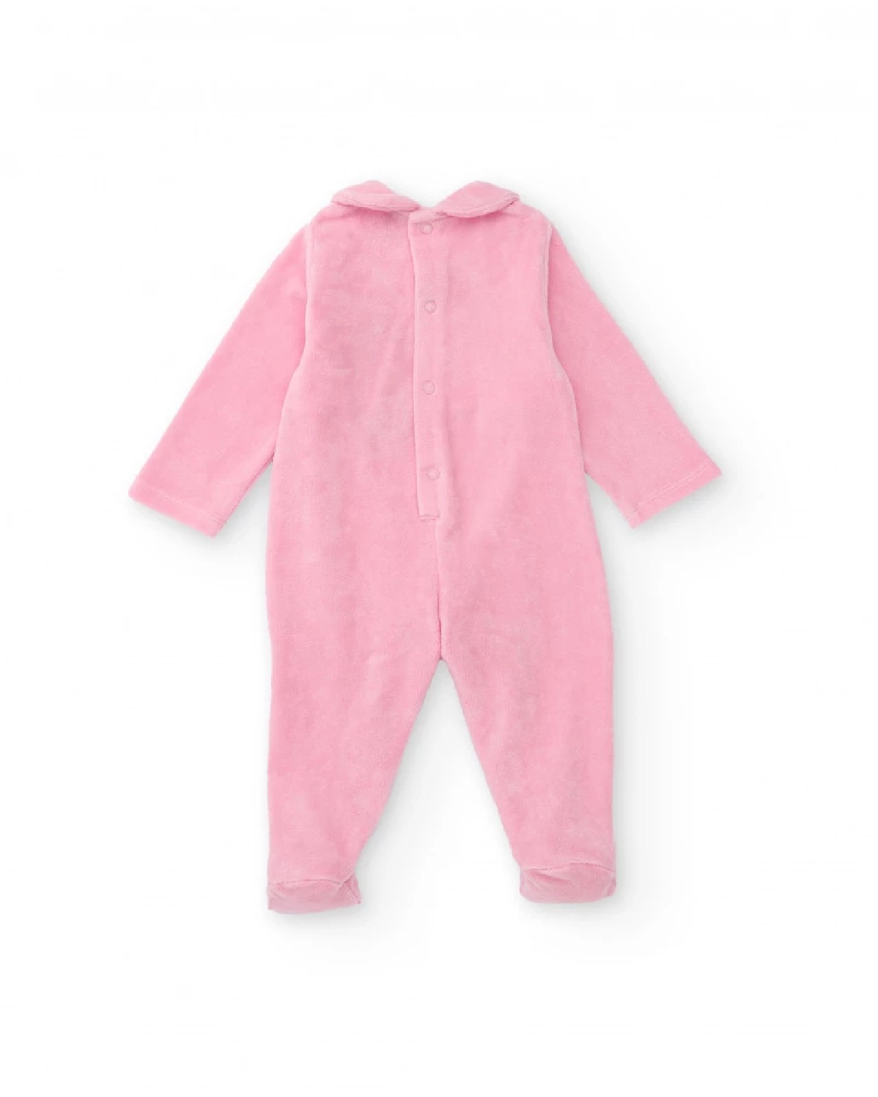 Tuc Tuc Tutina in velluto rosa per bambina con disegno di faccina e cuori 11398789 MAUVE - immagine 4