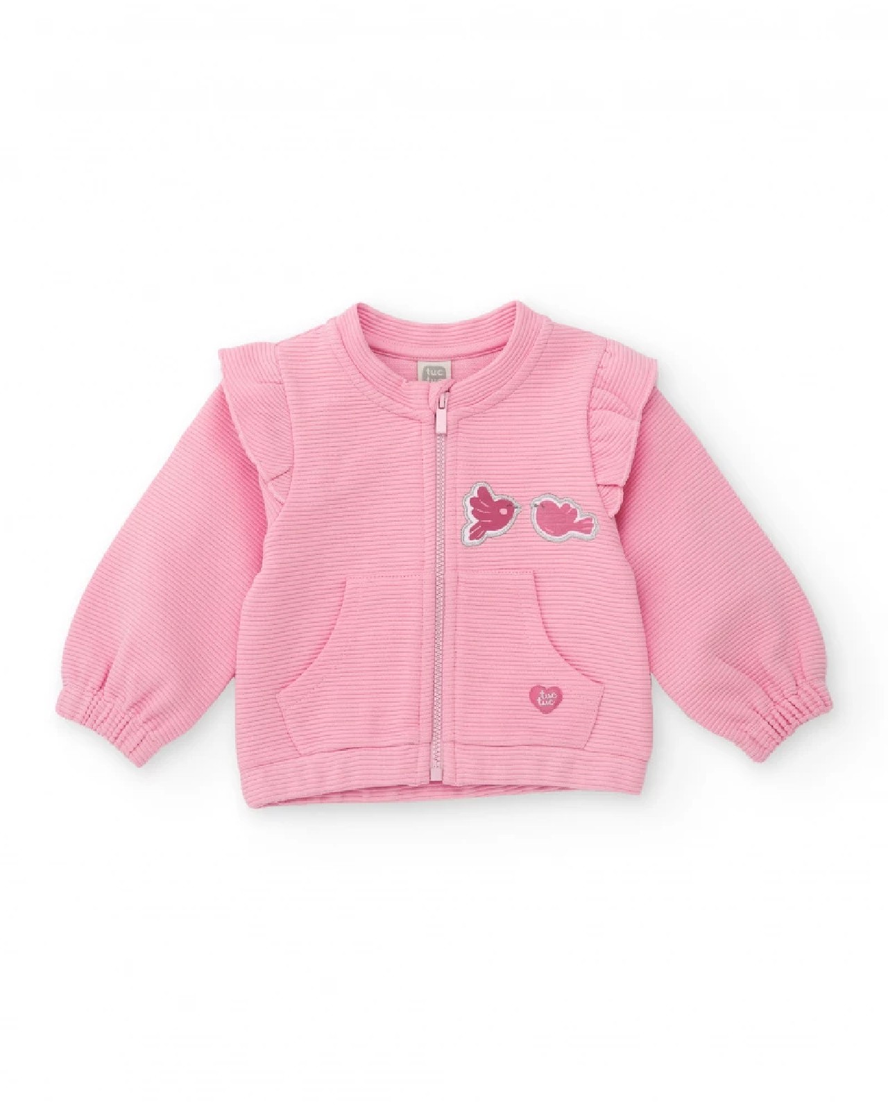 Tuc Tuc Completo tre pezzi per bambina in tonalità rosa con dettagli di uccellini MAUVE - immagine 5