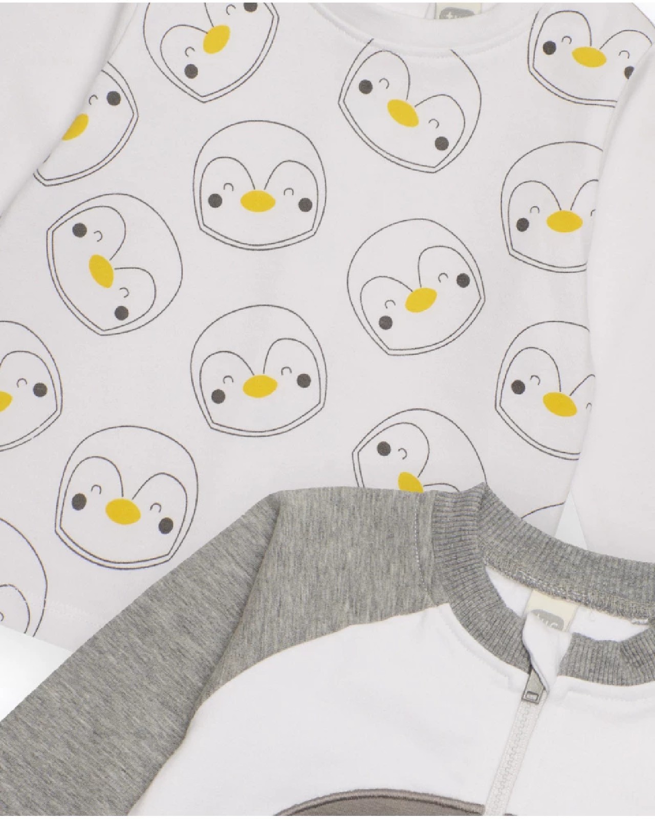 Tuc Tuc Set di tre pezzi per neonato con felpa, maglietta a maniche lunghe e pantaloni 11398945 GREY - immagine 3
