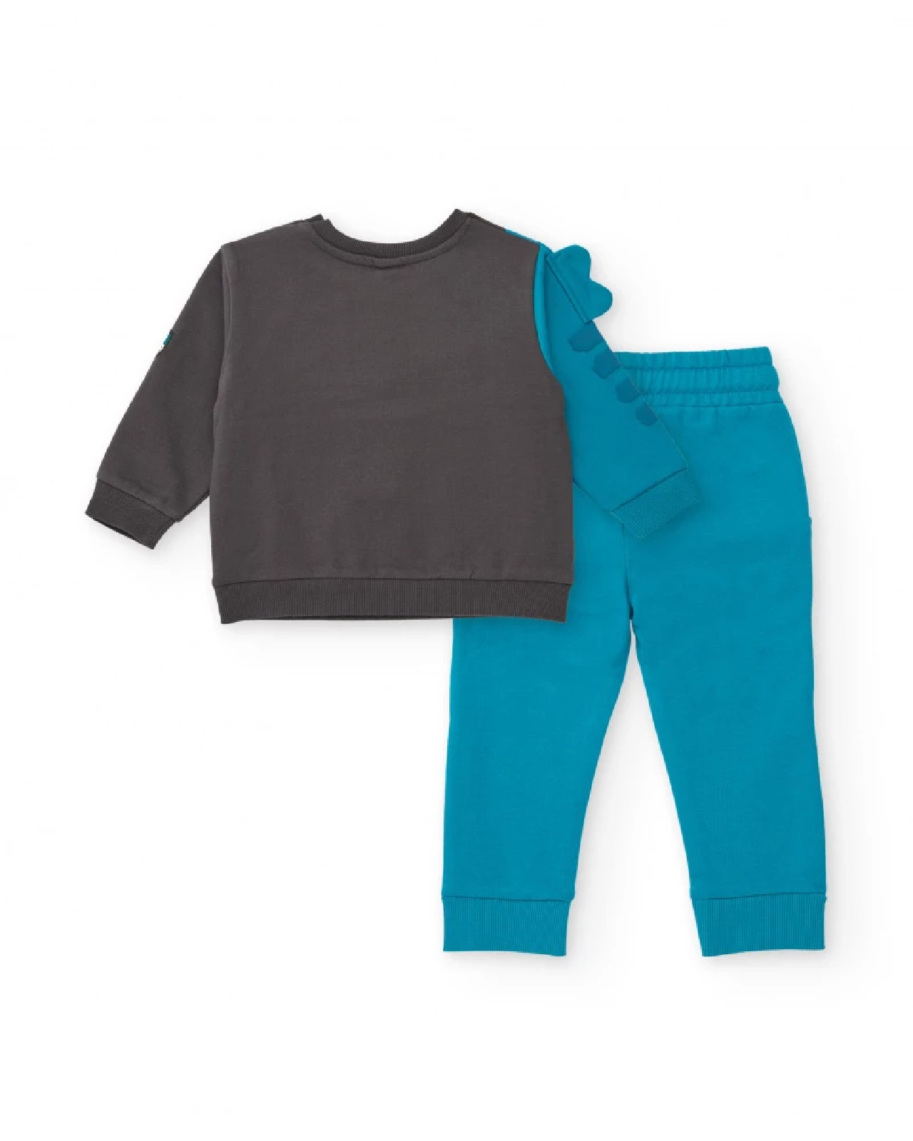 Tuc Tuc Completo felpa e pantalone per bambino in grigio e blu con dettaglio drago DARK GREY - immagine 4