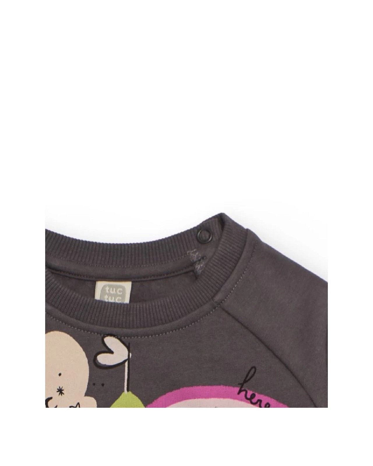 Tuc Tuc Vestito per bambina in grigio con stampa di unicorno e castello 11399397 DARK GREY - immagine 3