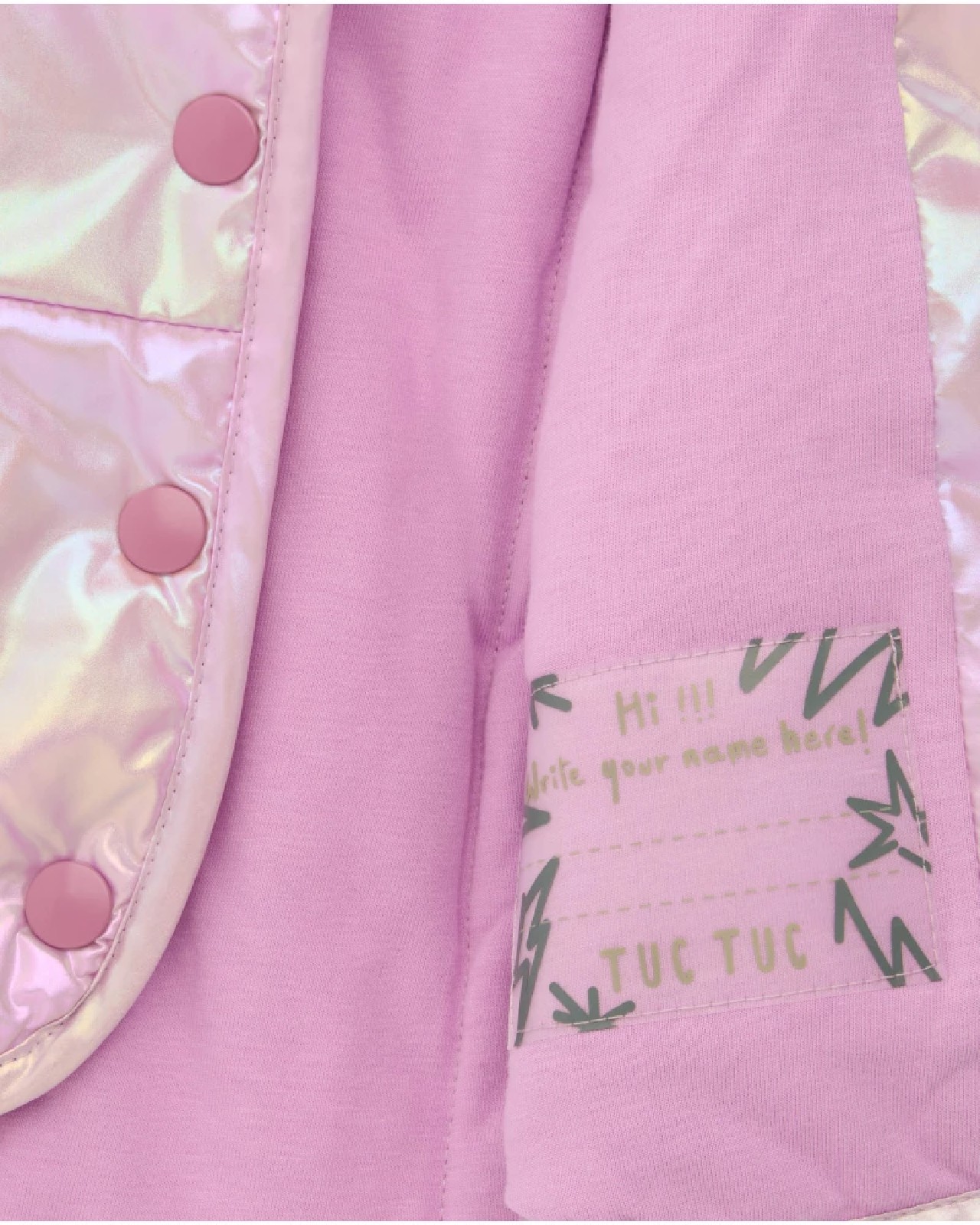Tuc Tuc Parka rosa lucida con cappuccio per bambina LILAC - immagine 4