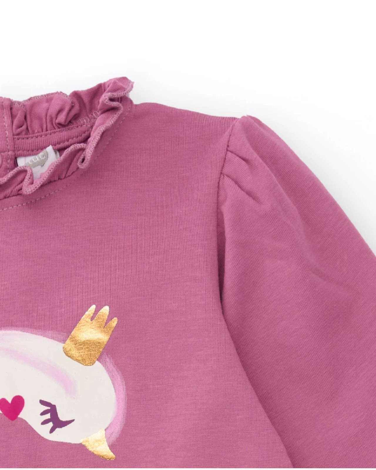 Tuc Tuc Vestito in maglia per bambina colore rosa con gonna viola e stampa di cigno 11399498 LILAC - immagine 3