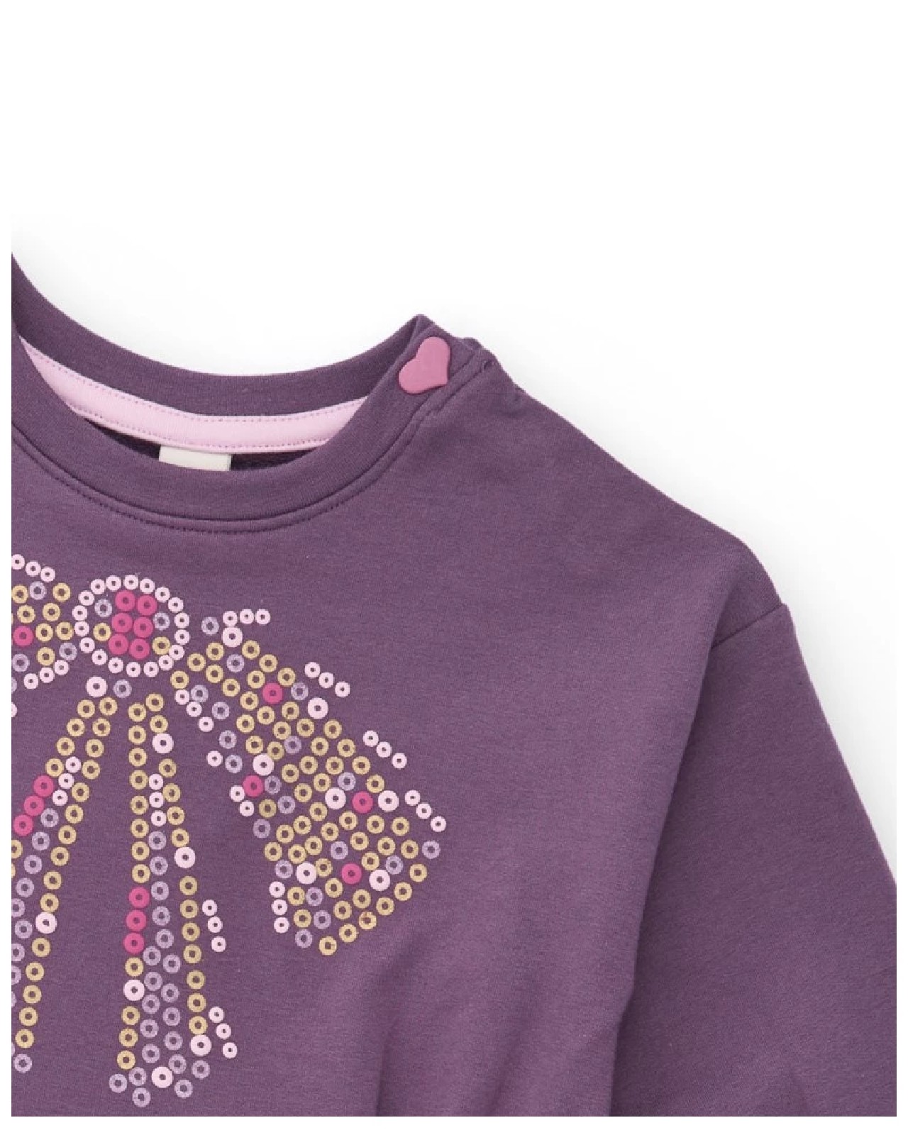 Tuc Tuc Vestito viola per bambina con gonna in tulle rosa e dettagli di stelle dorate 11399499 DARK PURPLE - immagine 3