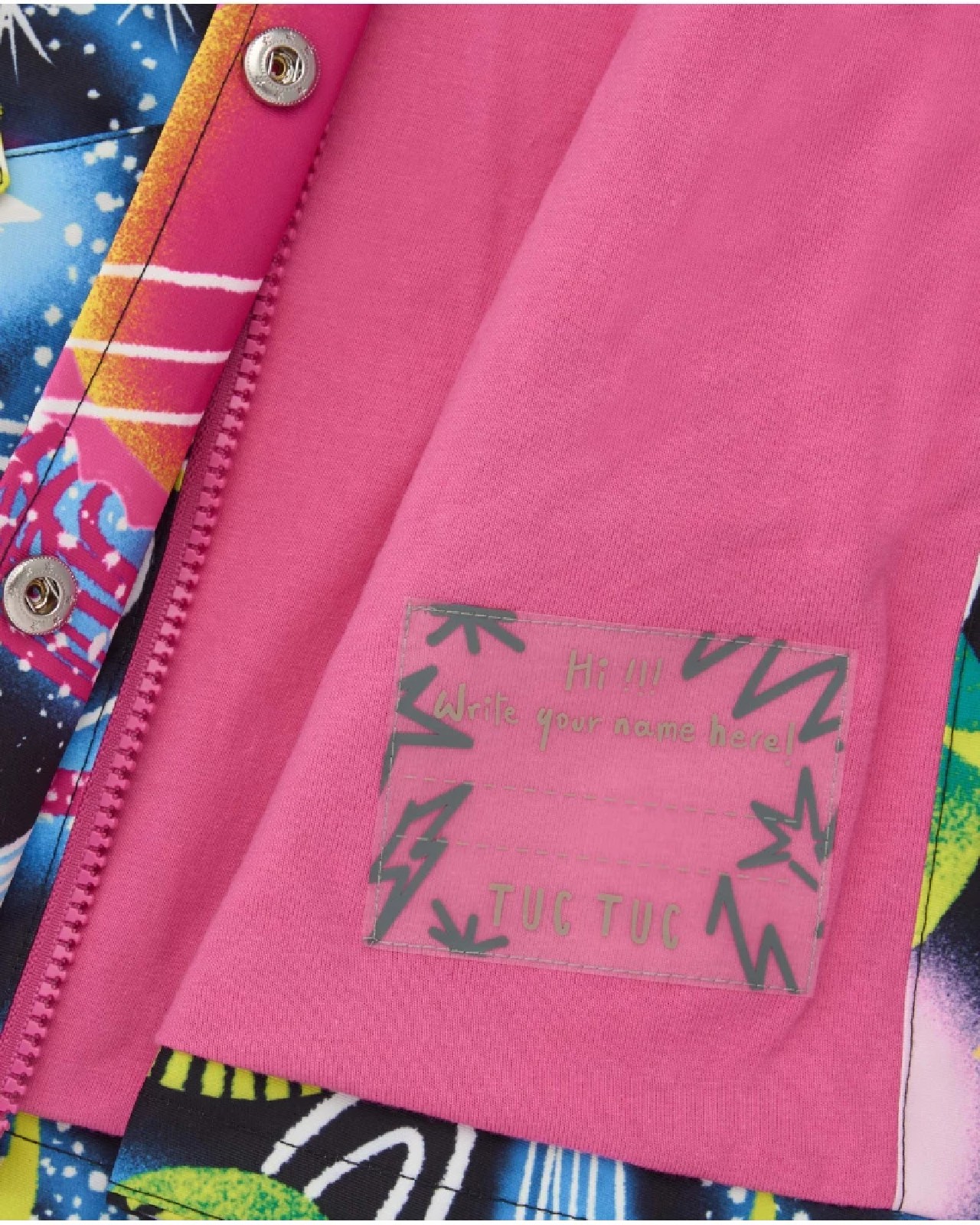 Tuc Tuc Giacca impermeabile per bambina con stampa di pianeti e stelle in colori vivaci dark blue - immagine 4