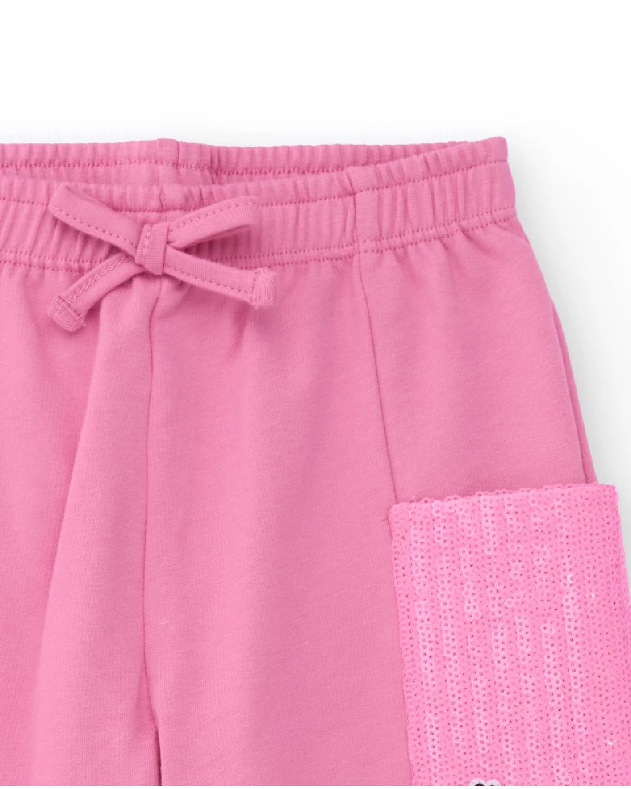 Tuc Tuc Pantalone rosa per bambina con tasche laterali con paillettes e cintura regolabile PINK - immagine 3