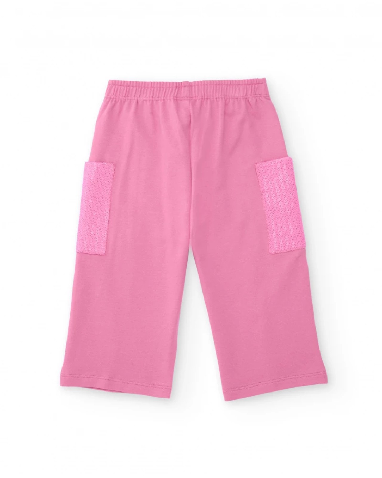 Tuc Tuc Pantalone rosa per bambina con tasche laterali con paillettes e cintura regolabile PINK - immagine 4
