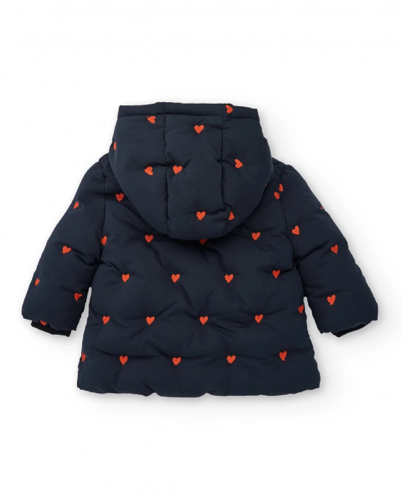 Tuc Tuc Cappotto per bambina blu navy con cuori ricamati BLUE - immagine 5