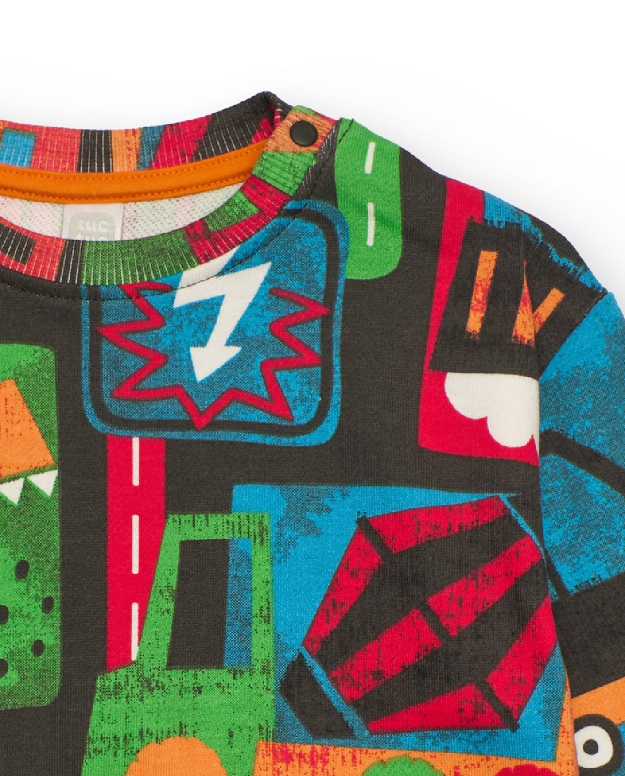 Tuc Tuc Felpa per bambino con stampa multicolore di veicoli BLACK - immagine 3