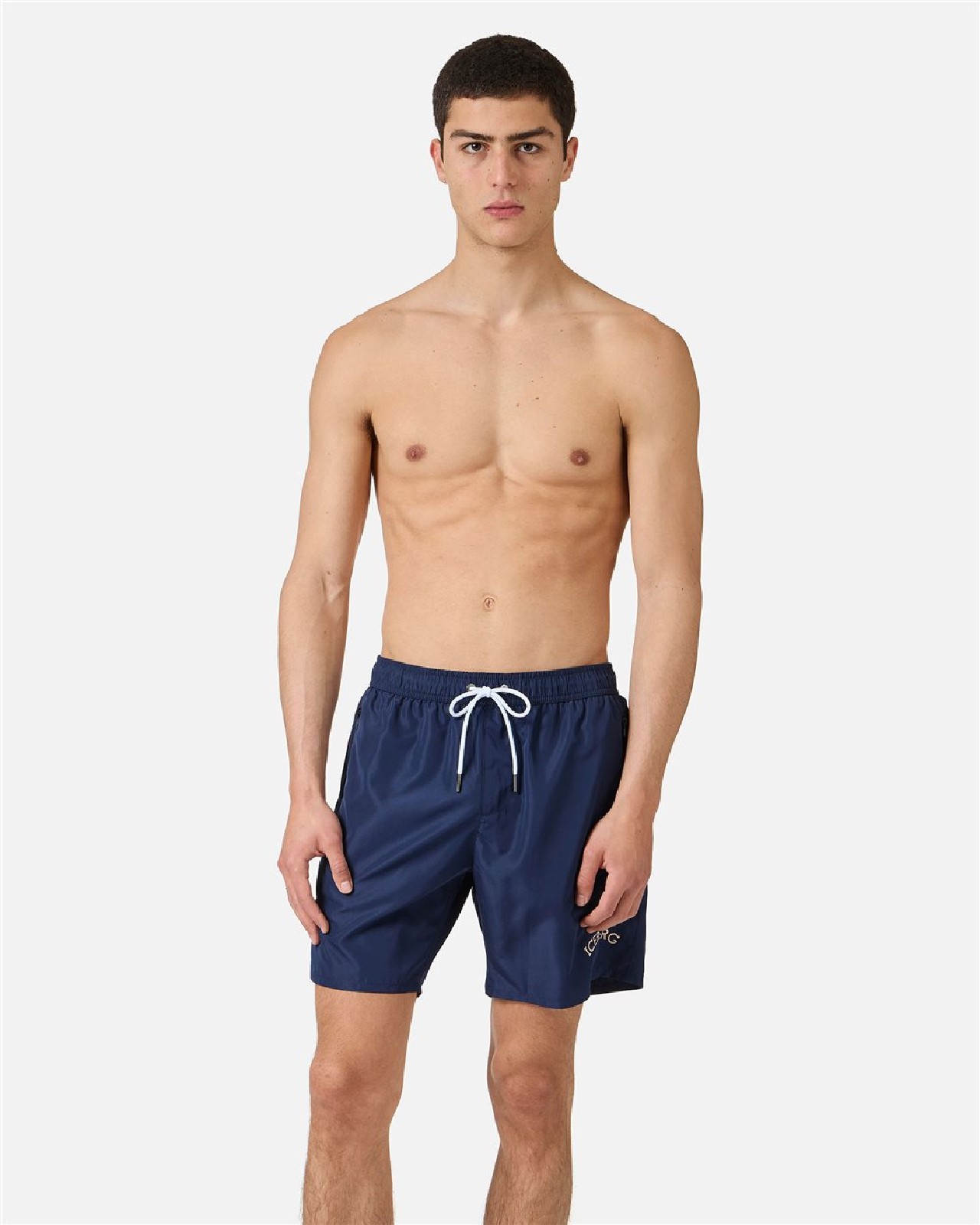 ICEBERG Boxer da mare blu classico dal design essenziale NAVY - immagine 4