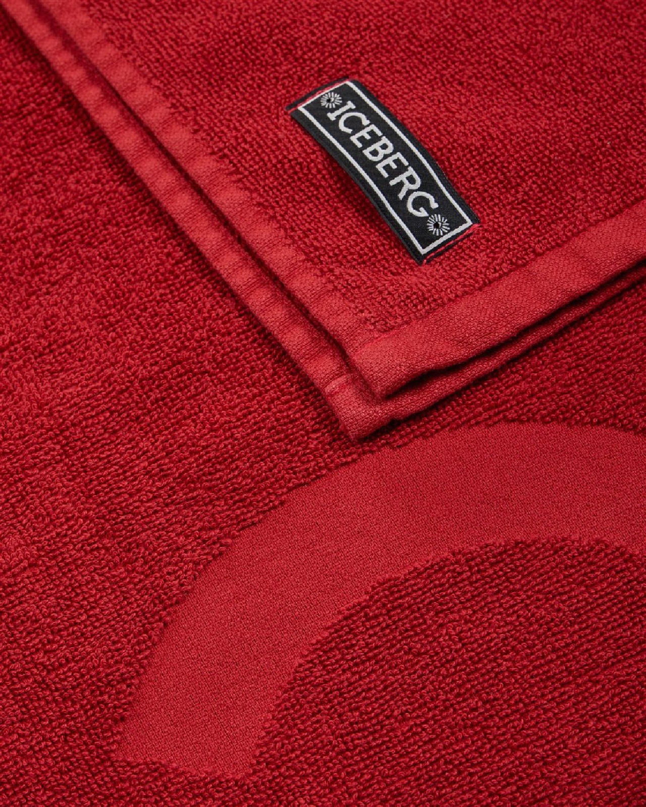 ICEBERG Telo mare rosso con logo a contrasto RED - immagine 3